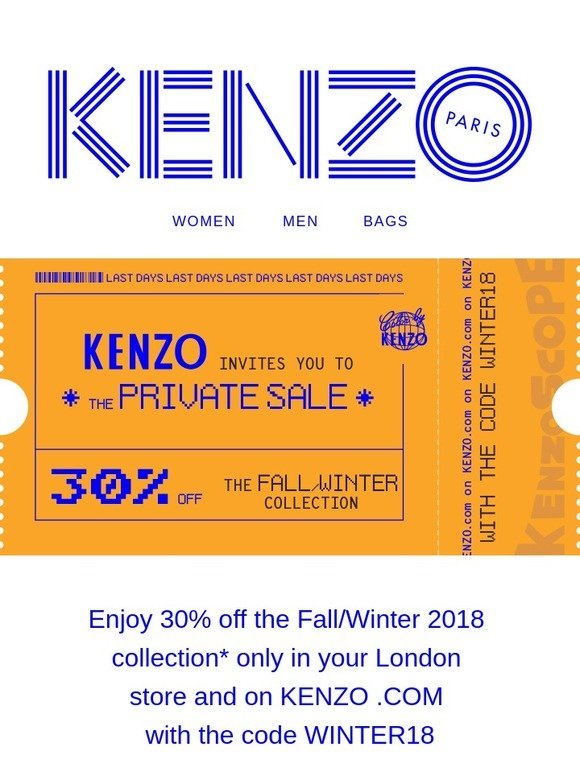 Kenzo: Private Sale | Last days | Milled