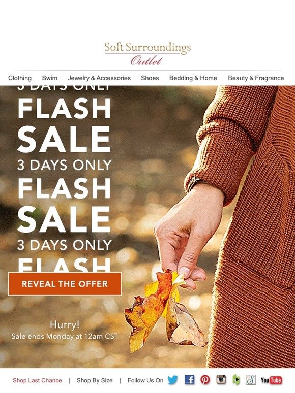 Soft Surroundings Outlet Flash Sale is On...Ready. Set. Shop Milled