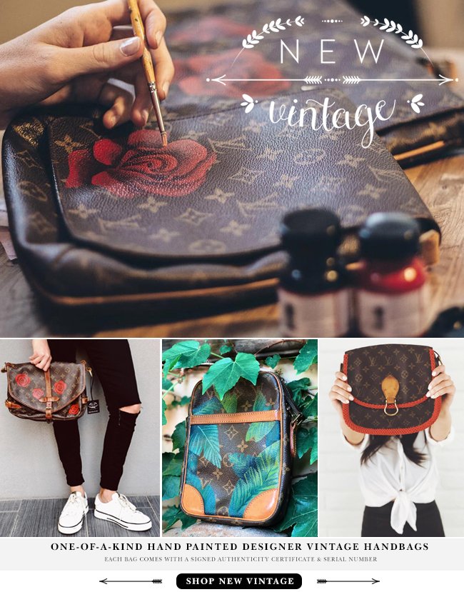 Hand painted Louis Vuitton by New Vintage Handbags