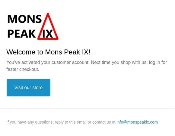 Customer account confirmation