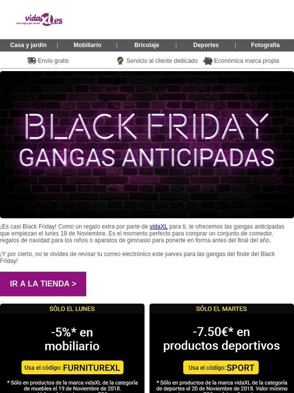 Gangas anticipadas del Black Friday