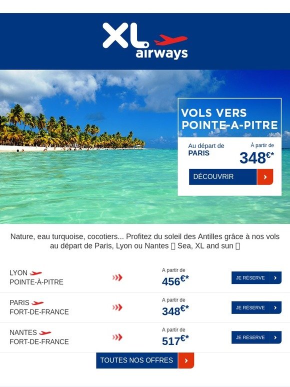 Profitez du soleil des Antilles dès 348€ !