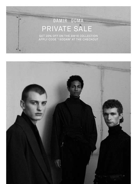 PRIVATE SALE: GET A 20% OFF WITH CODE 18DDAW