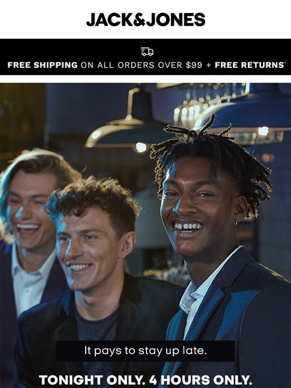 JACK & JONES CANADA PreBlack Friday Offer 40 Off. 4 Hours Only