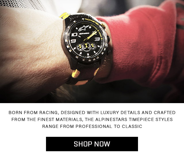 Born From Racing, Designed with luxury details and crafted fromthe finest materials, The Alpinestars Timepieces styles range from professional to classic