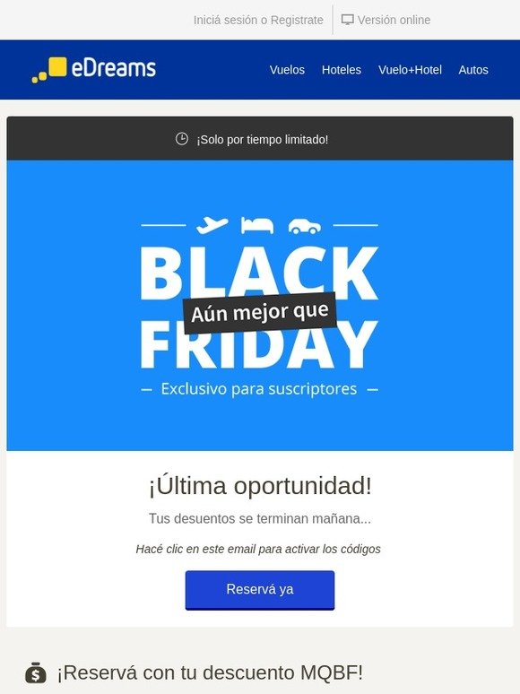 🕚 No esperes a BLACK FRIDAY ❯❯❯