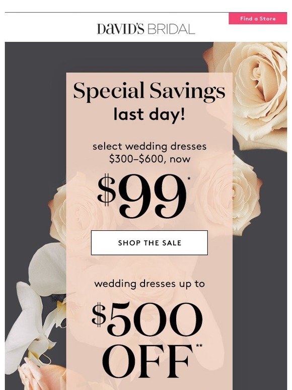 David's bridal 99 sale 2019 best sale