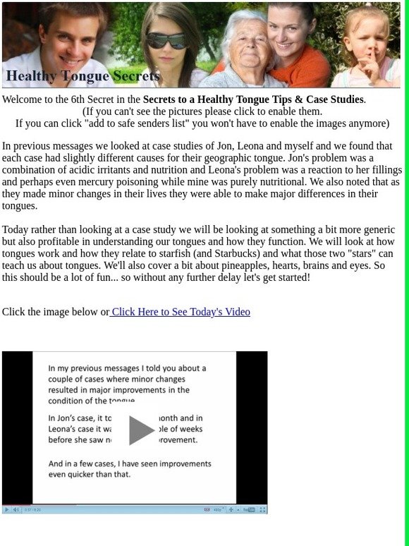 Healthy Tongue Secrets #6 The Starfish