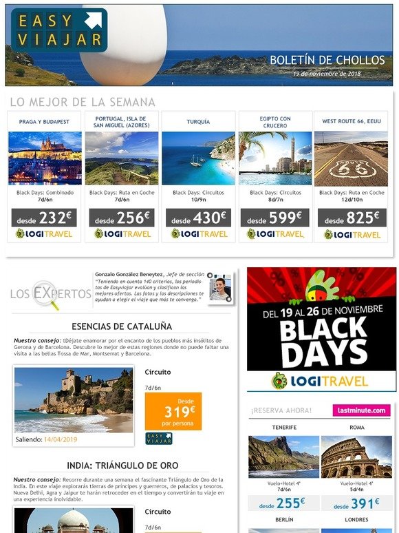 Black Days: Vacaciones por descontado