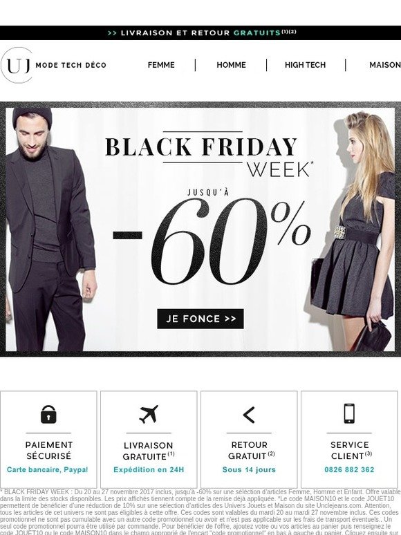 BLACK FRIDAY jusqu’a -60%, c'est parti