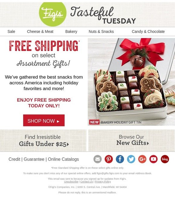 Free Shipping on Assortments! It’s Tasteful Tuesday Milled