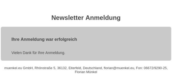 Anmeldebestätigung