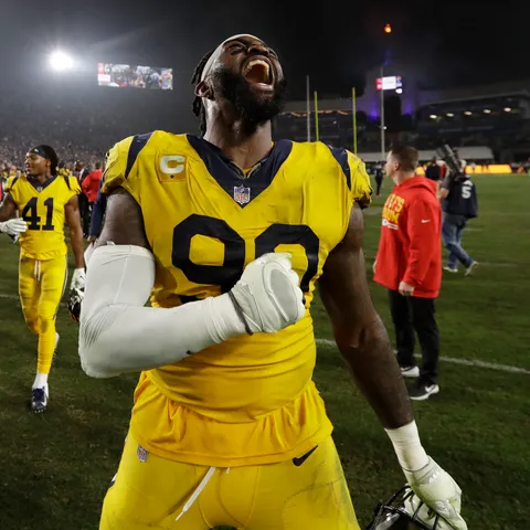 Los Angeles Rams defensive end Michael Brockers...