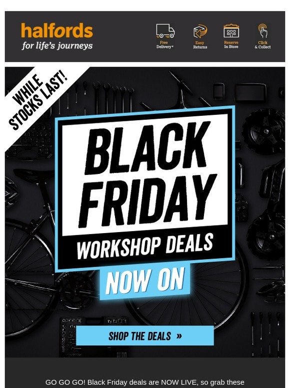 Halfords Black Friday Workshop Deals Now On Milled