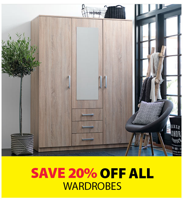 Save 20% off ALL Wardrobes
