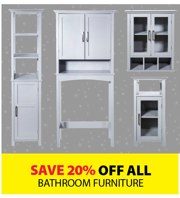 Save 20% off ALL Bathroom Furniture