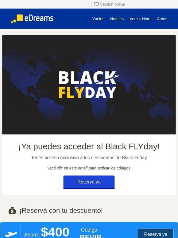 ⚡ ¡Acceso VIP a Black FLYday!