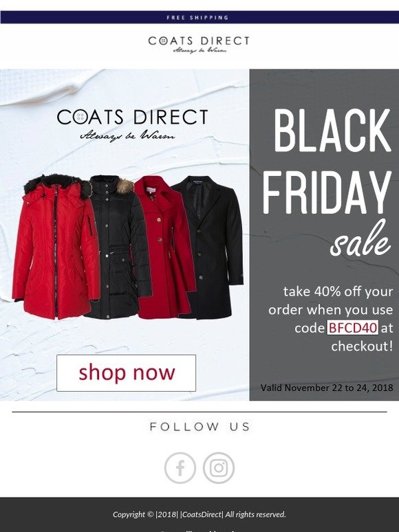 40% off- BLACK FRIDAY