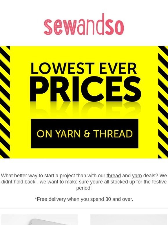 Deals week... Big savings on Thread and Yarn!