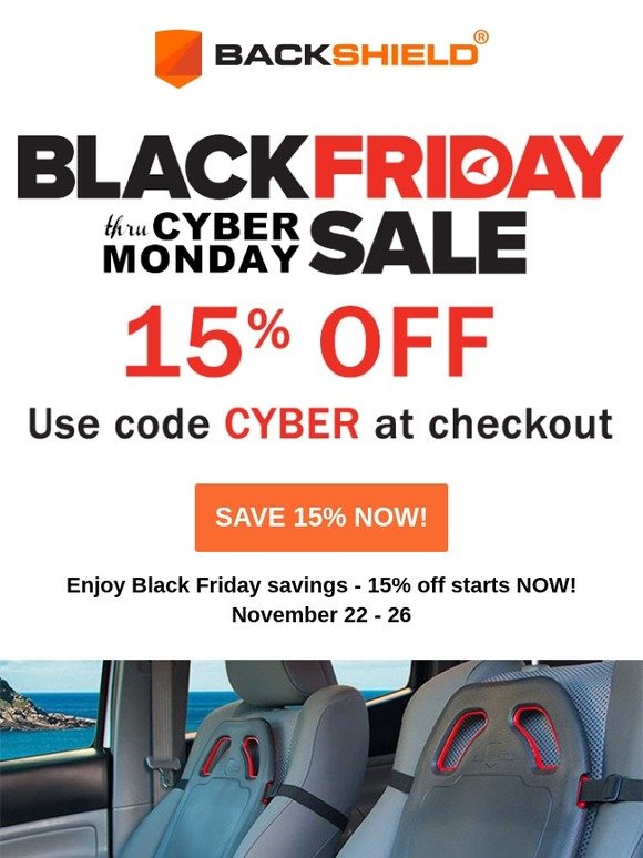 Black Friday Through Cyber Monday Sale