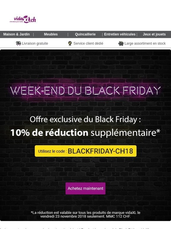 Les offres XL de Black Friday commencent aujourd'hui !