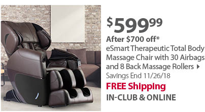 bj's wholesale massage chair