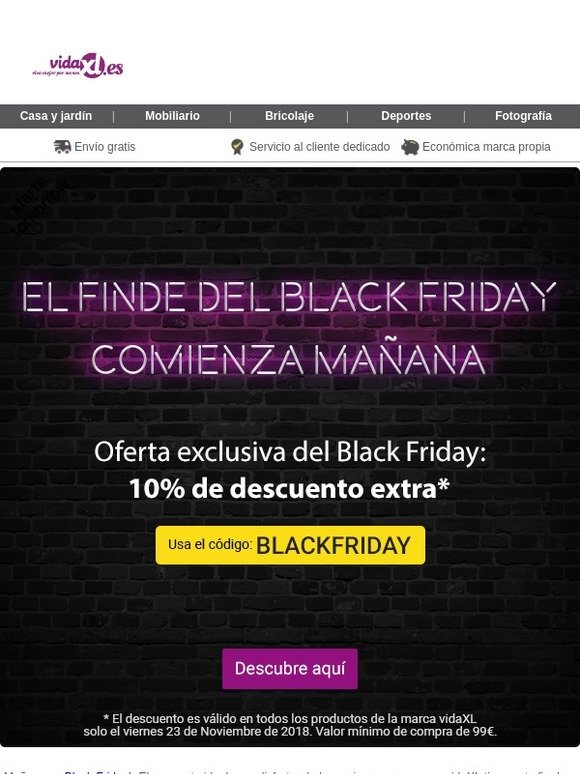 ¡El Black Friday empieza mañana!