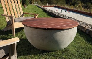 Fire Bowl Wood Top
