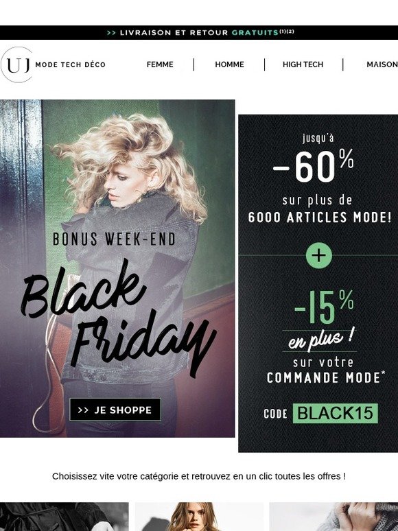 Avez vous profité de vos -15% en plus sur la Black Friday Week ?