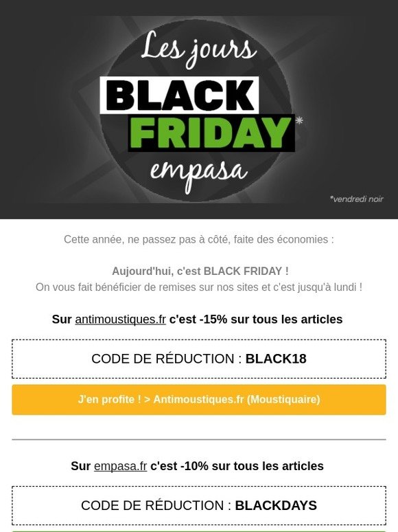 Les jours • BLACK FRIDAY • empasa !