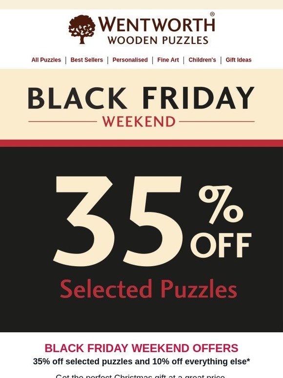 Wentworth Wooden Puzzles: Black Friday 