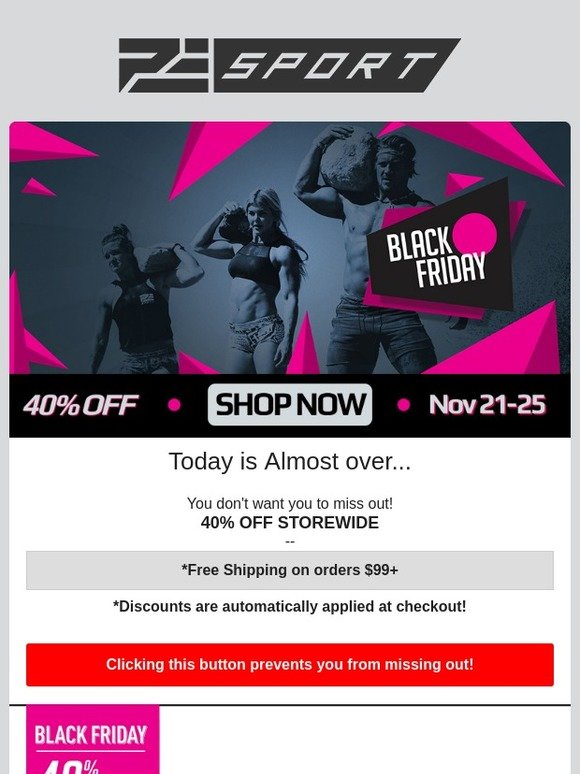 -Black Friday is just about over, don't forget about us!