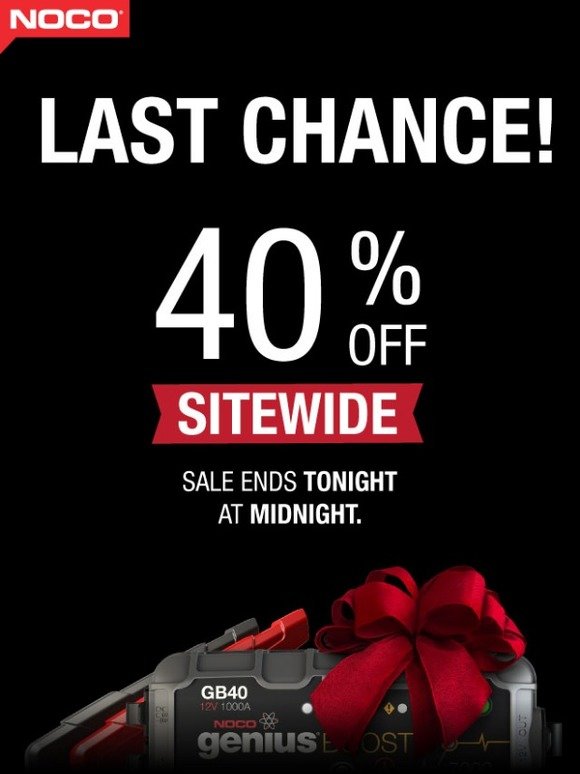 NOCO: Black Friday Sale - 40% OFF Everything | Milled