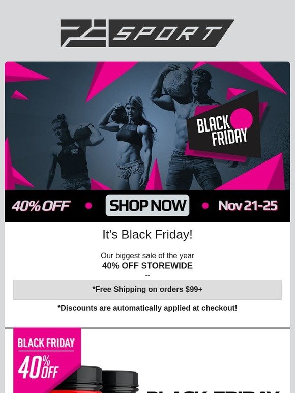 Here's a Black Friday deal -[HUUUGE 40% OFF] Let's get those gains 💪