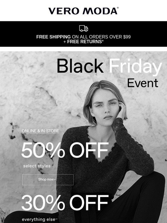 VERO MODA Friday: Shop for 50% OFF! |