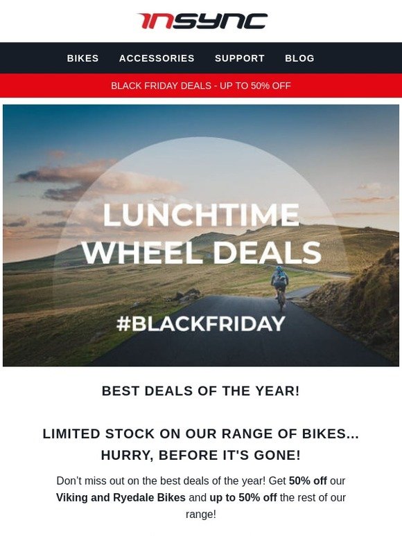 Up To 50% Off Bikes - Black Friday Sale