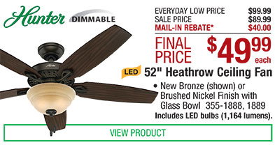 Hunter Heathrow Ceiling Fan