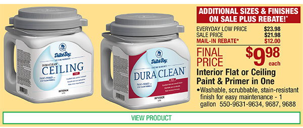 Interior Flat or Ceiling Paint & Primer in One