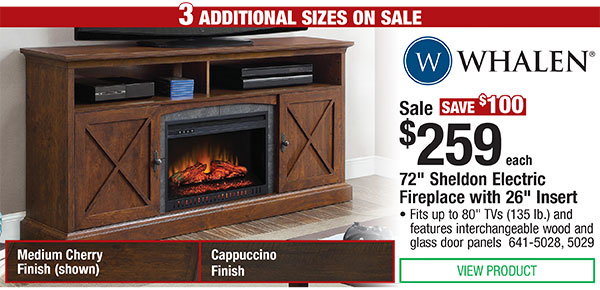 Sheldon Electric Fireplace with Insert