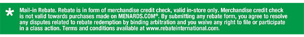 *Mail-in Rebate.