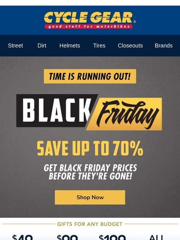 Cycle Gear Direct: FINAL HOURS! Black 
