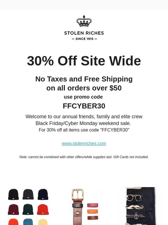 30% Off Everything - On Now