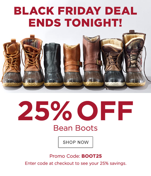 Bean boots sales black friday