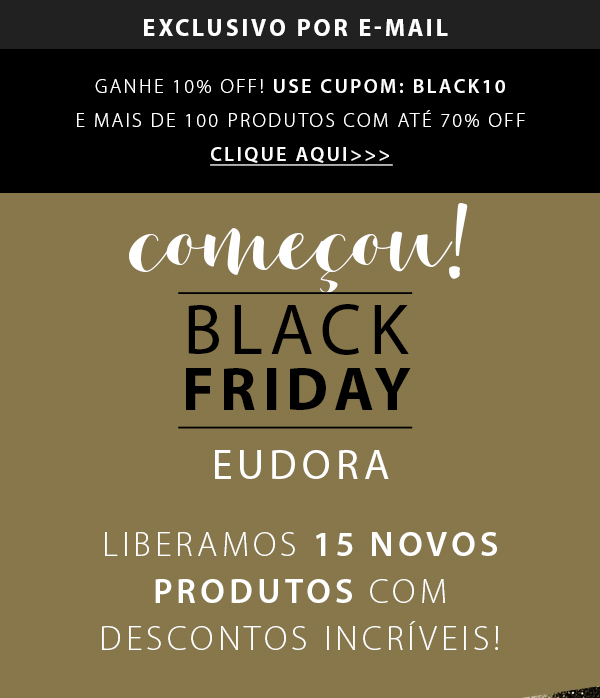 Eudora oficial Black Friday come ou Milled