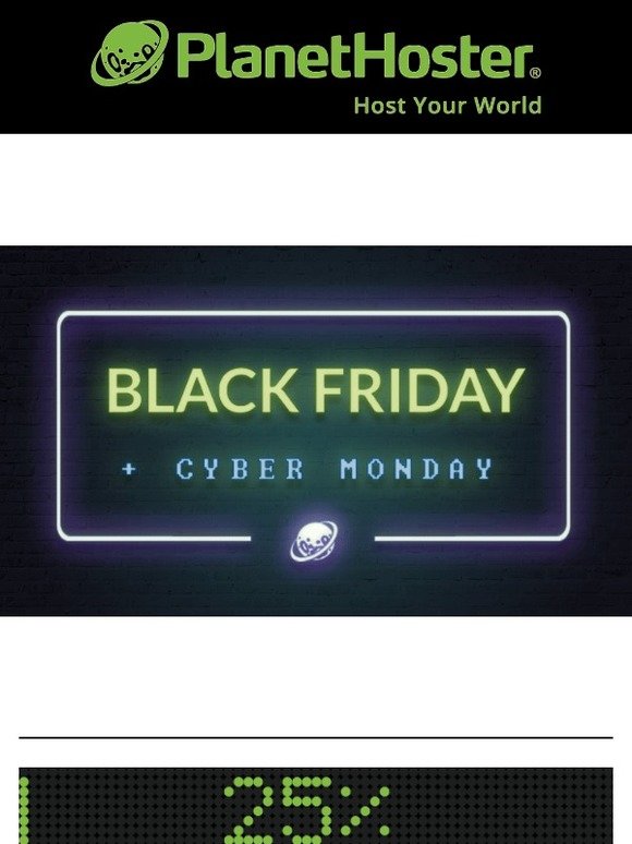 Profitez du Black Friday chez PlanetHoster