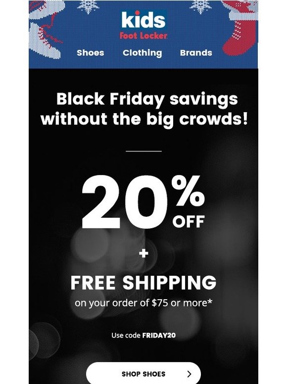 foot locker black friday 2018