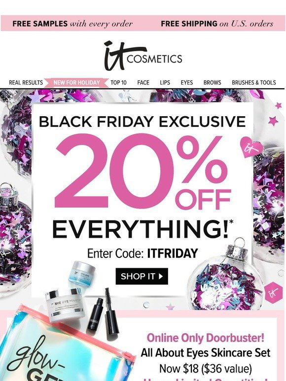 IT Cosmetics Black Friday Exclusive 20 Off Sitewide. Milled