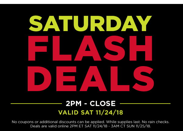 Saturday Flash Deals