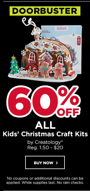60% OFF ALL Kids' Christmas Craft Kits 