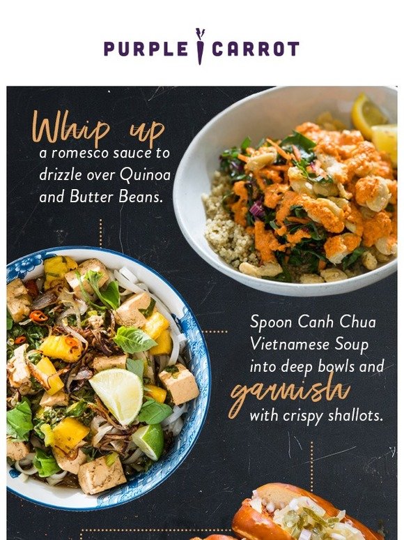 Purple Carrot From Almond Butter Udon to Za'atar Sweet Potato Noodles